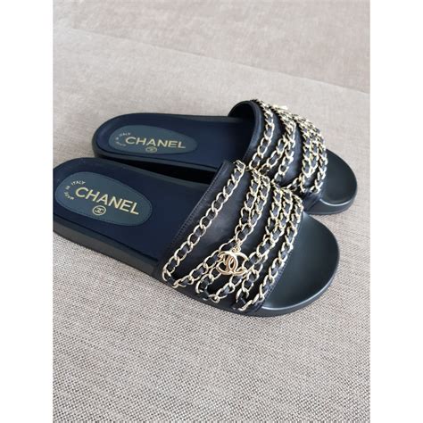 chanel chain slide|Chanel slides cheap.